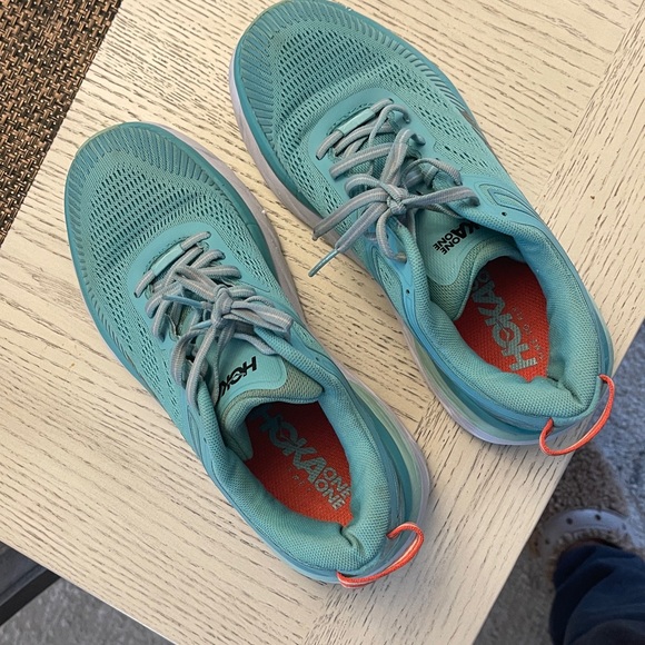 Hoka Bondi Turquoise Running Shoes - Picture 2 of 6
